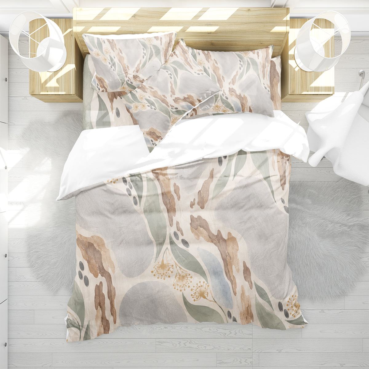 Australian Koala Habitat Duvet Cover Set - Print 23
