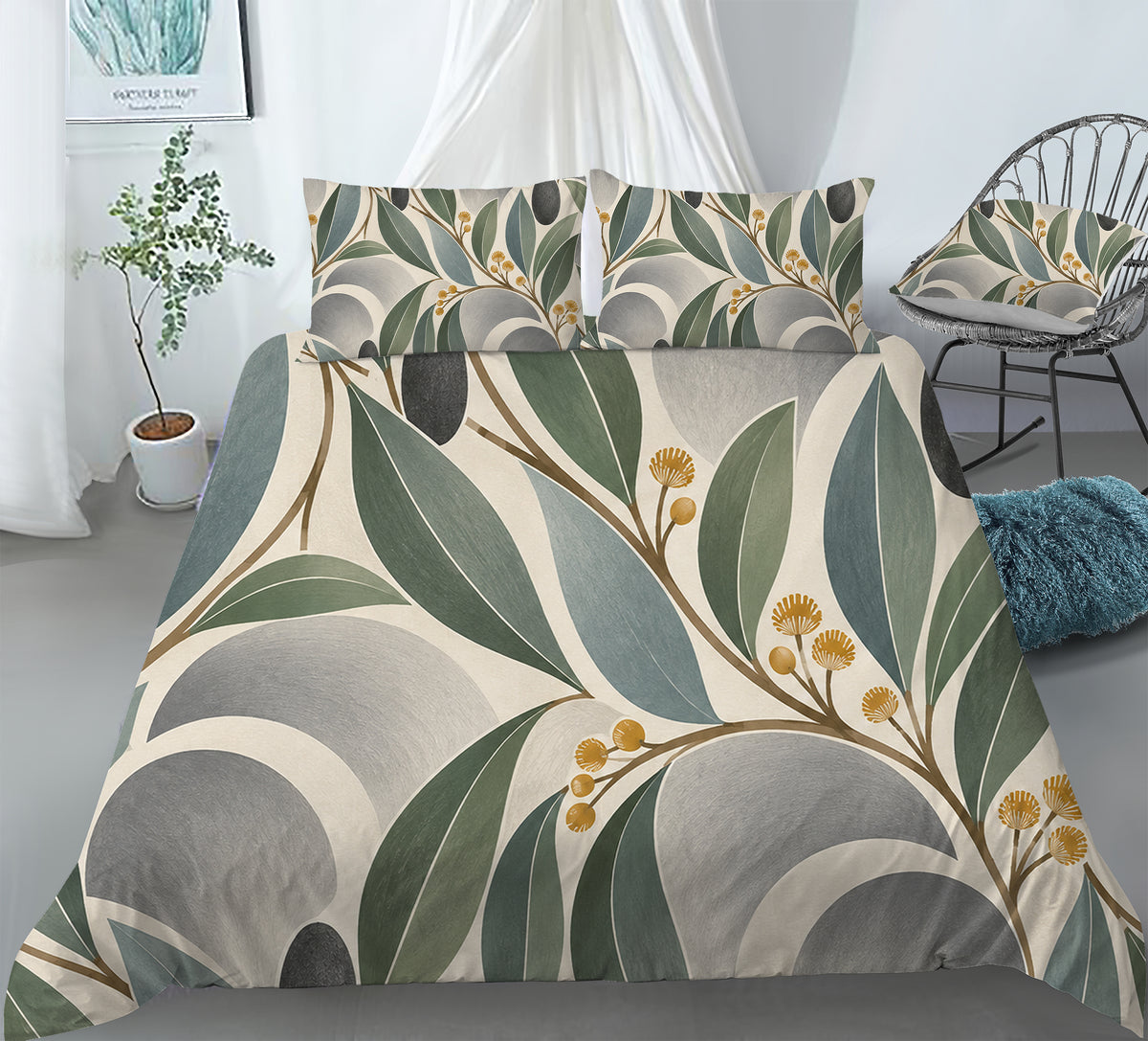 Australian Koala Habitat Duvet Cover Set - Print 27