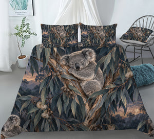 Australian Koala Habitat Duvet Cover Set - Print 33