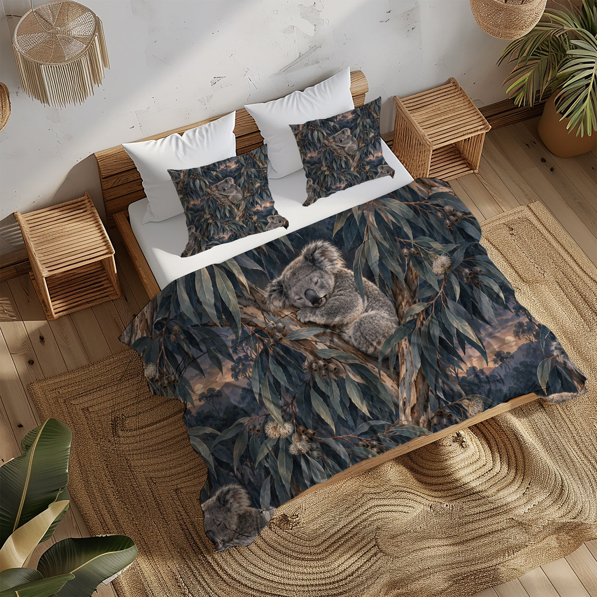 Australian Koala Habitat Duvet Cover Set - Print 32