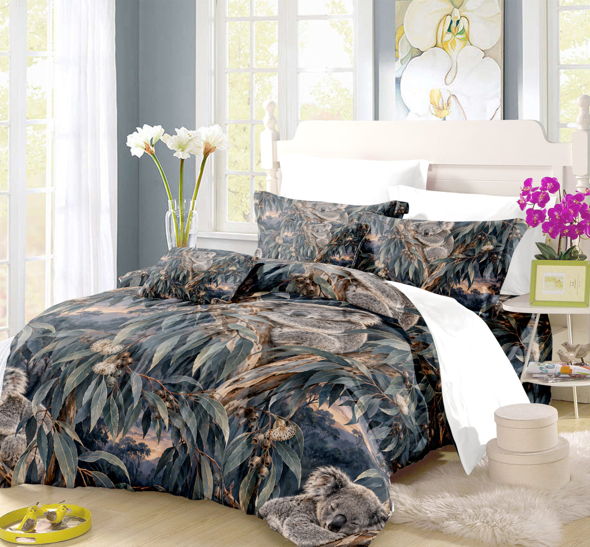 Australian Koala Habitat Duvet Cover Set - Print 36