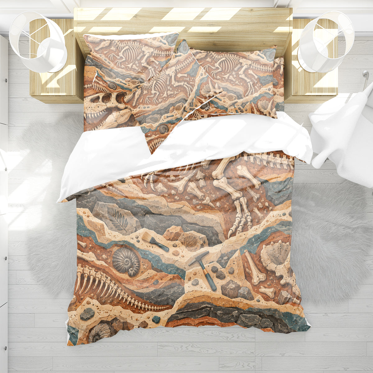 Dinosaur Discovery Room Duvet Cover Set - Print 17