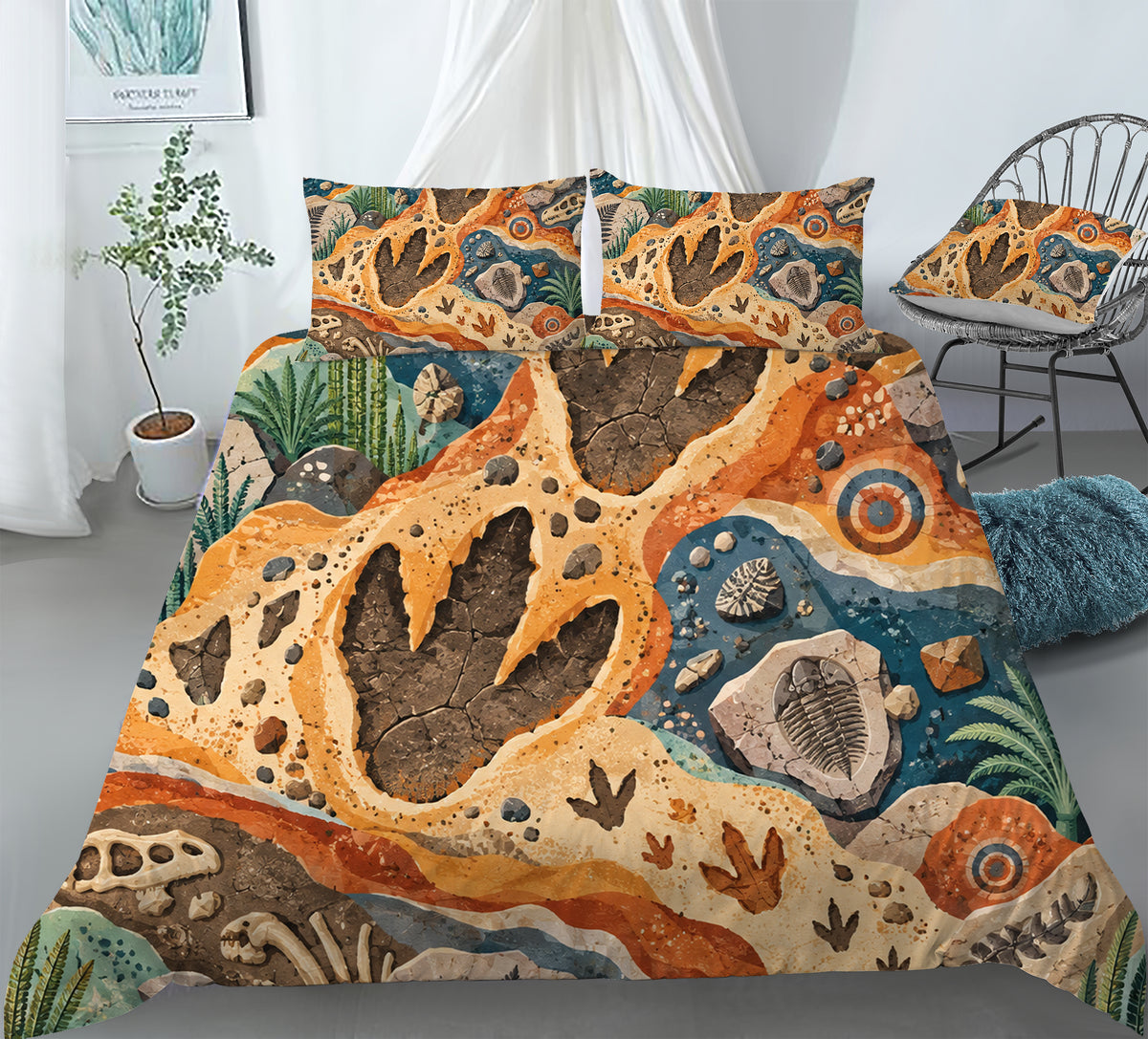 Dinosaur Discovery Room Duvet Cover Set - Print 21