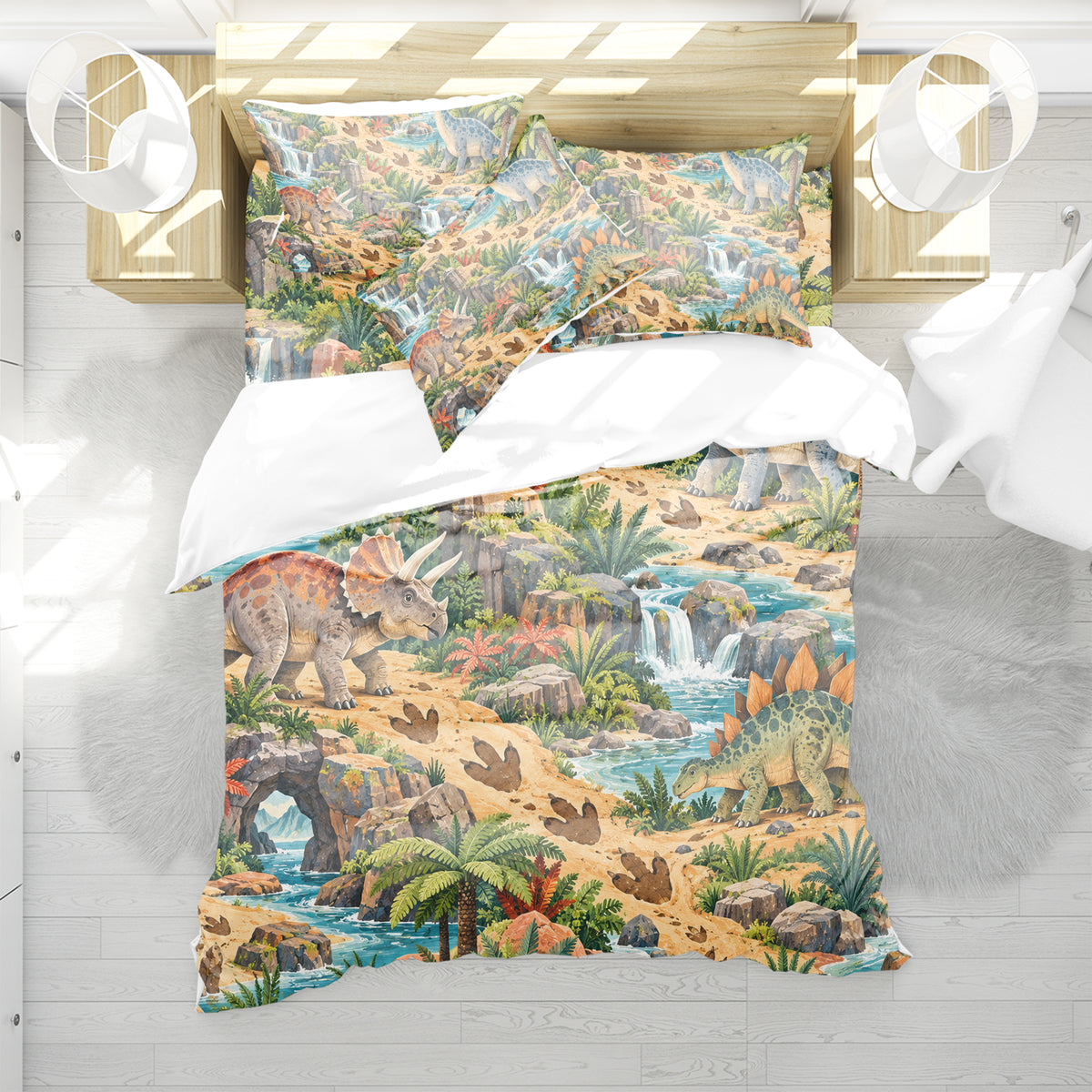 Dinosaur Discovery Room Duvet Cover Set - Print 29