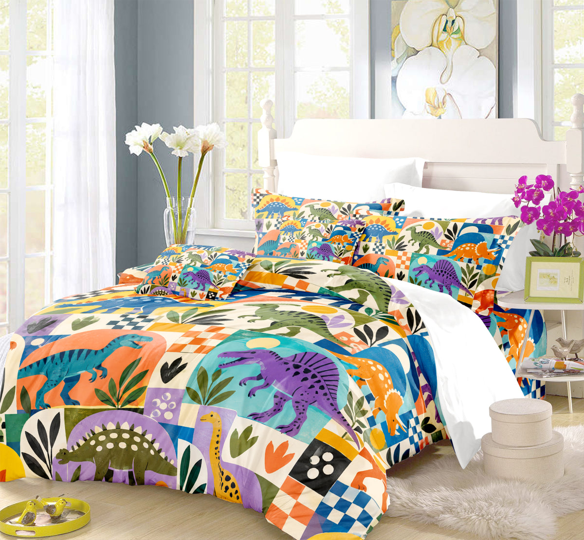 Dinosaur Discovery Room Duvet Cover Set - Print 36