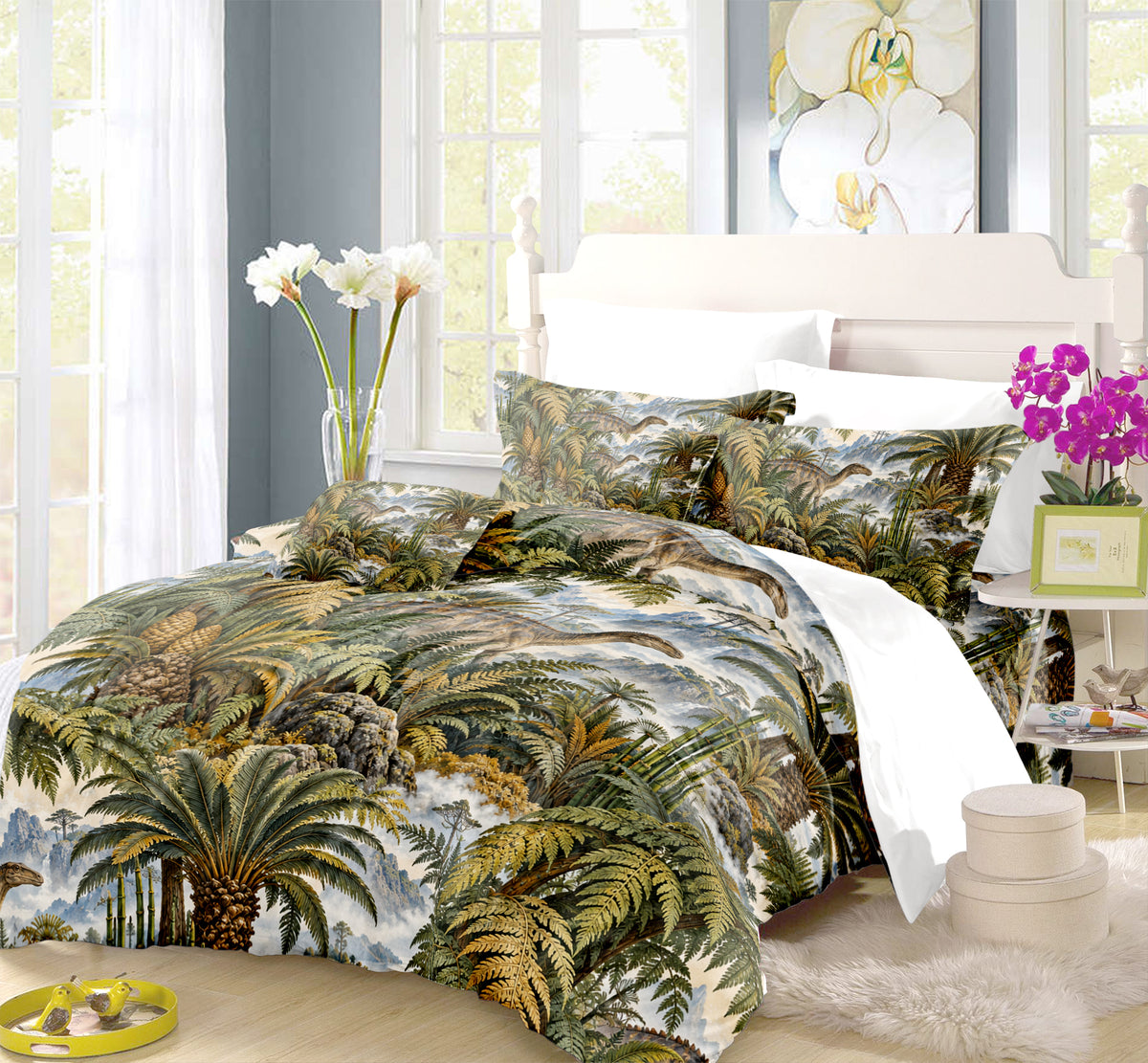 Mesozoic Fern Conservatory Duvet Cover Set - Print 6