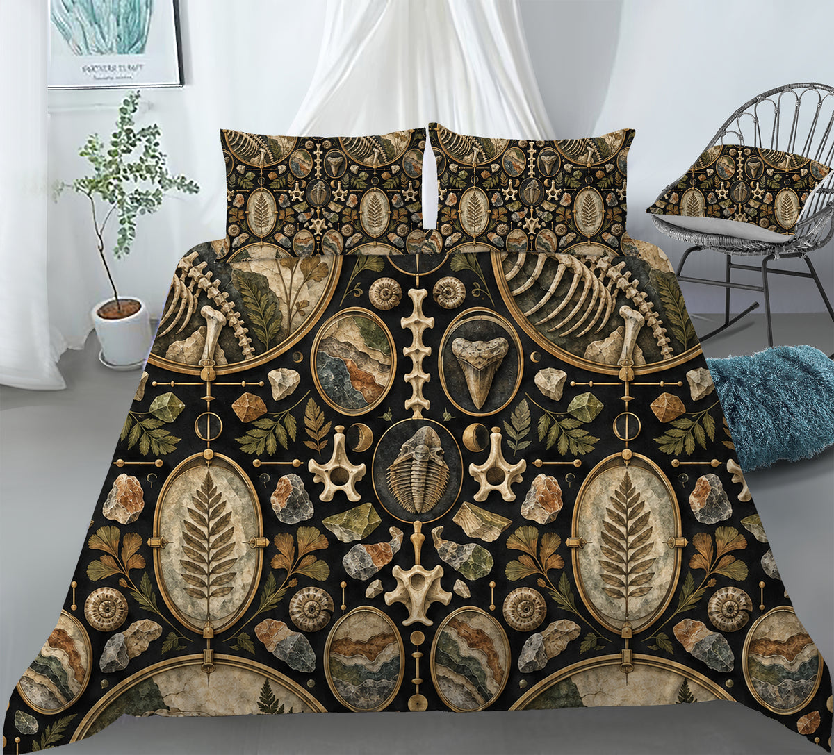 Mesozoic Fern Conservatory Duvet Cover Set - Print 9