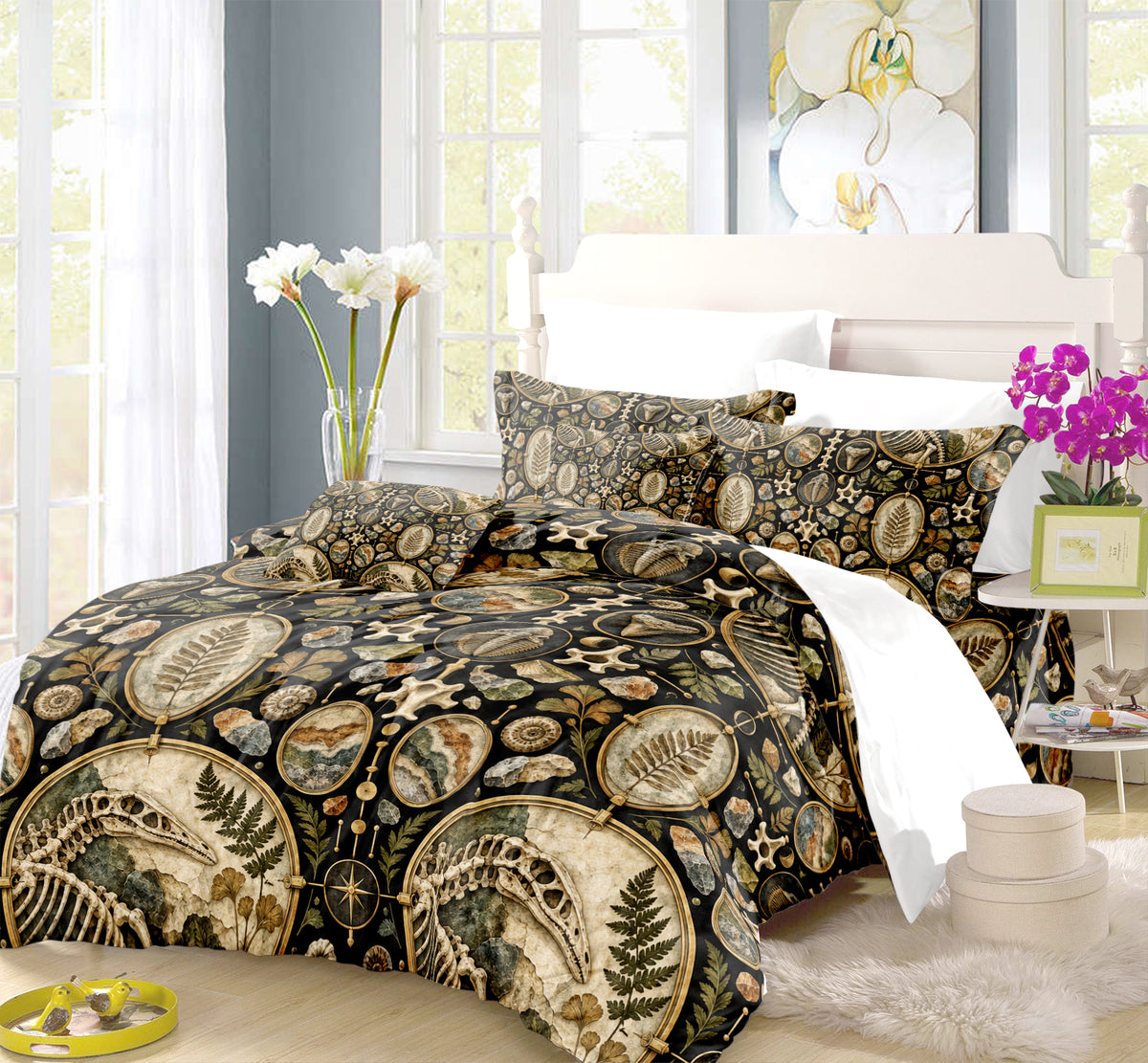 Mesozoic Fern Conservatory Duvet Cover Set - Print 12