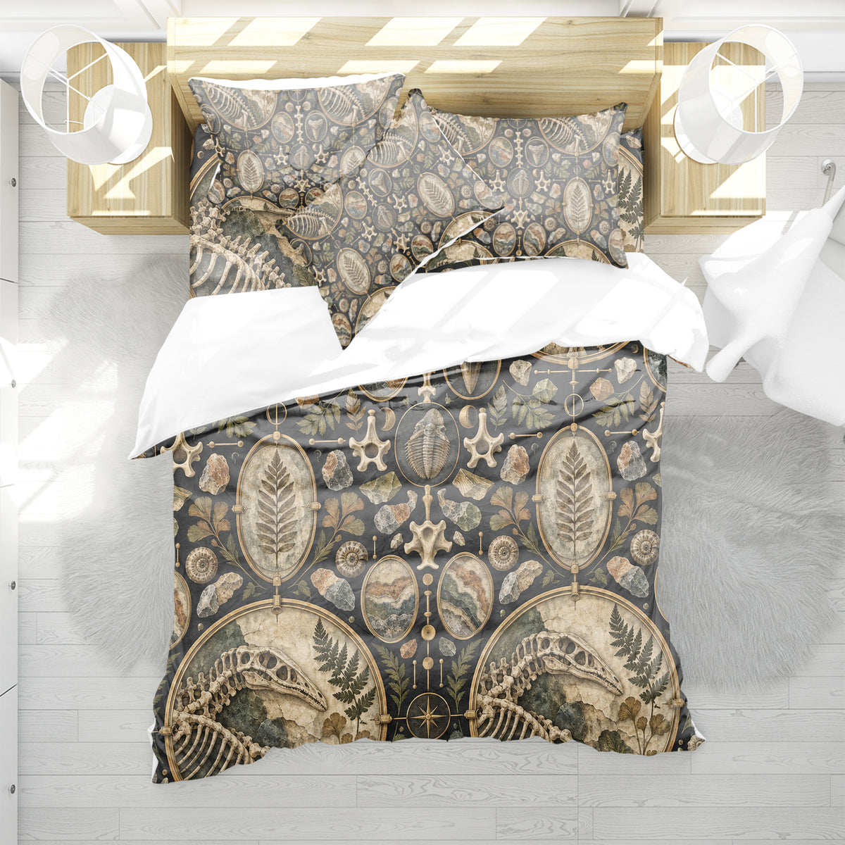 Mesozoic Fern Conservatory Duvet Cover Set - Print 11