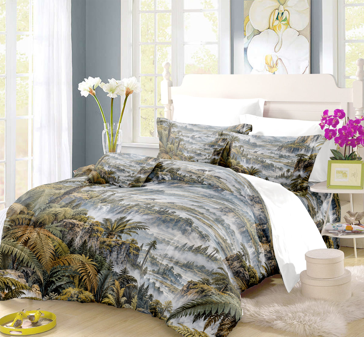 Mesozoic Fern Conservatory Duvet Cover Set - Print 18