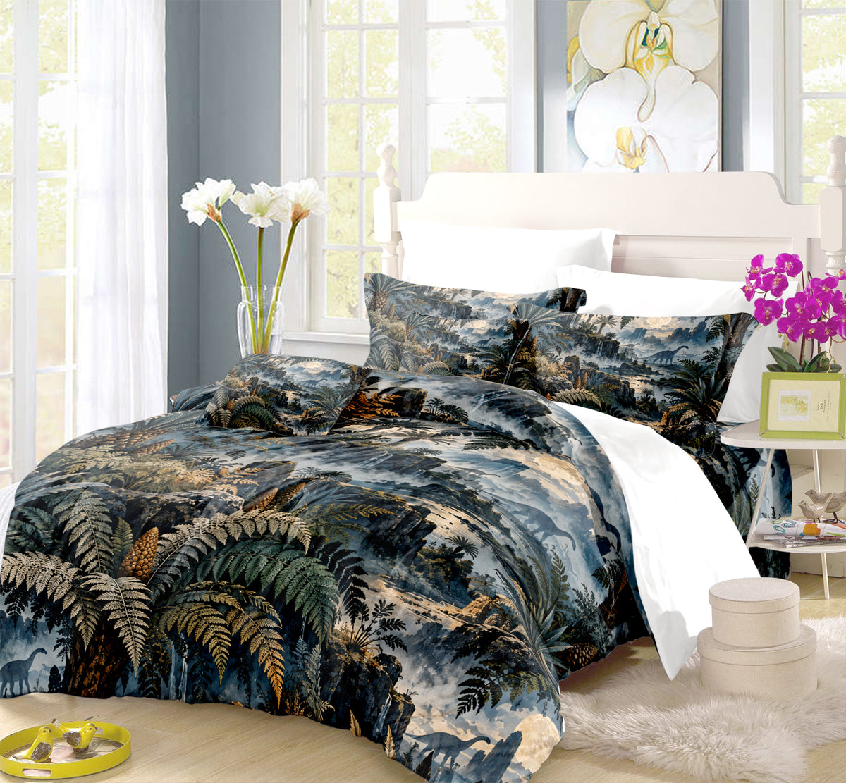 Mesozoic Fern Conservatory Duvet Cover Set - Print 36