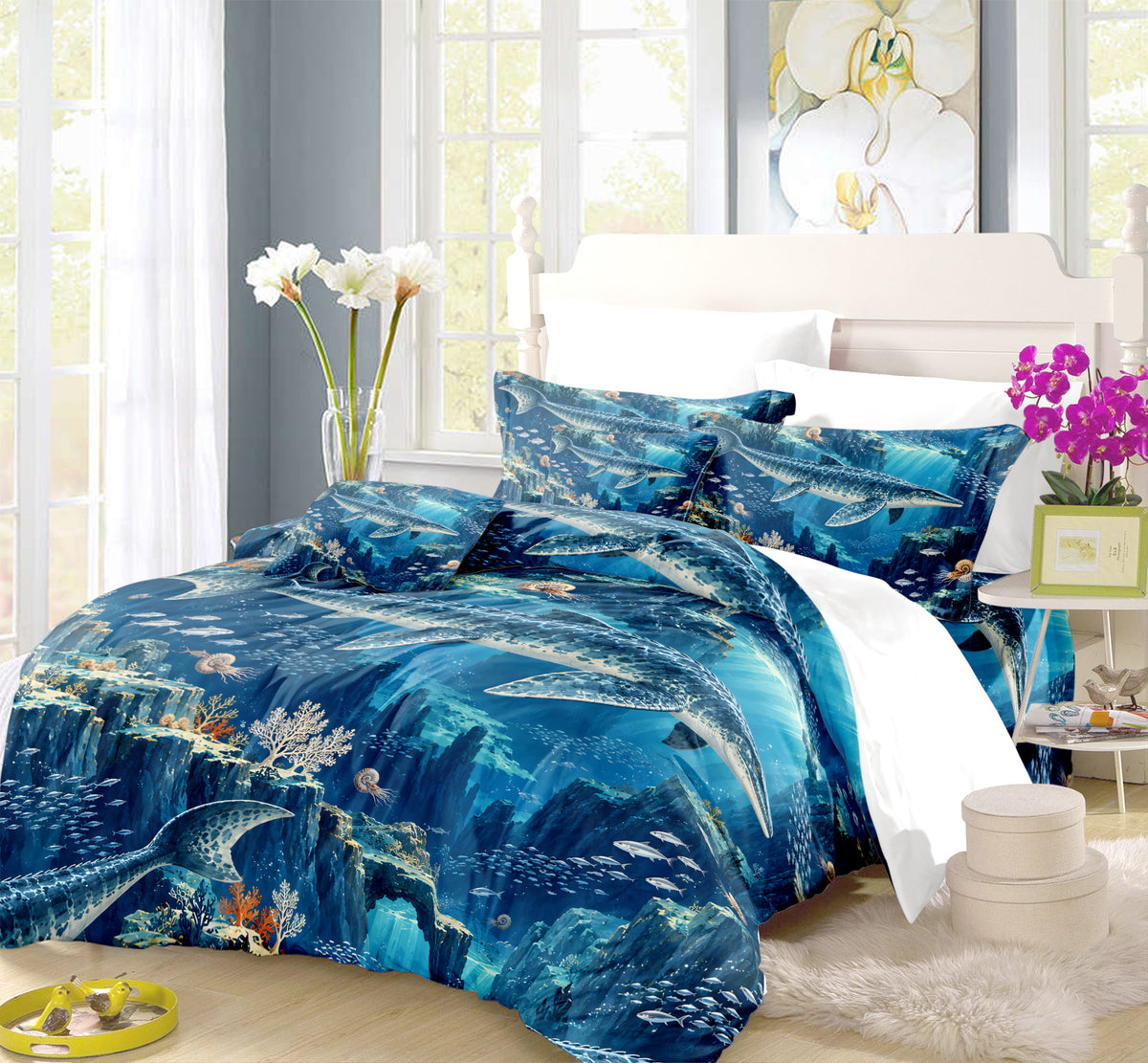 Prehistoric Ocean Kids Duvet Cover Set - Print 12