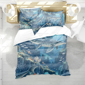 Prehistoric Ocean Kids Duvet Cover Set - Print 11