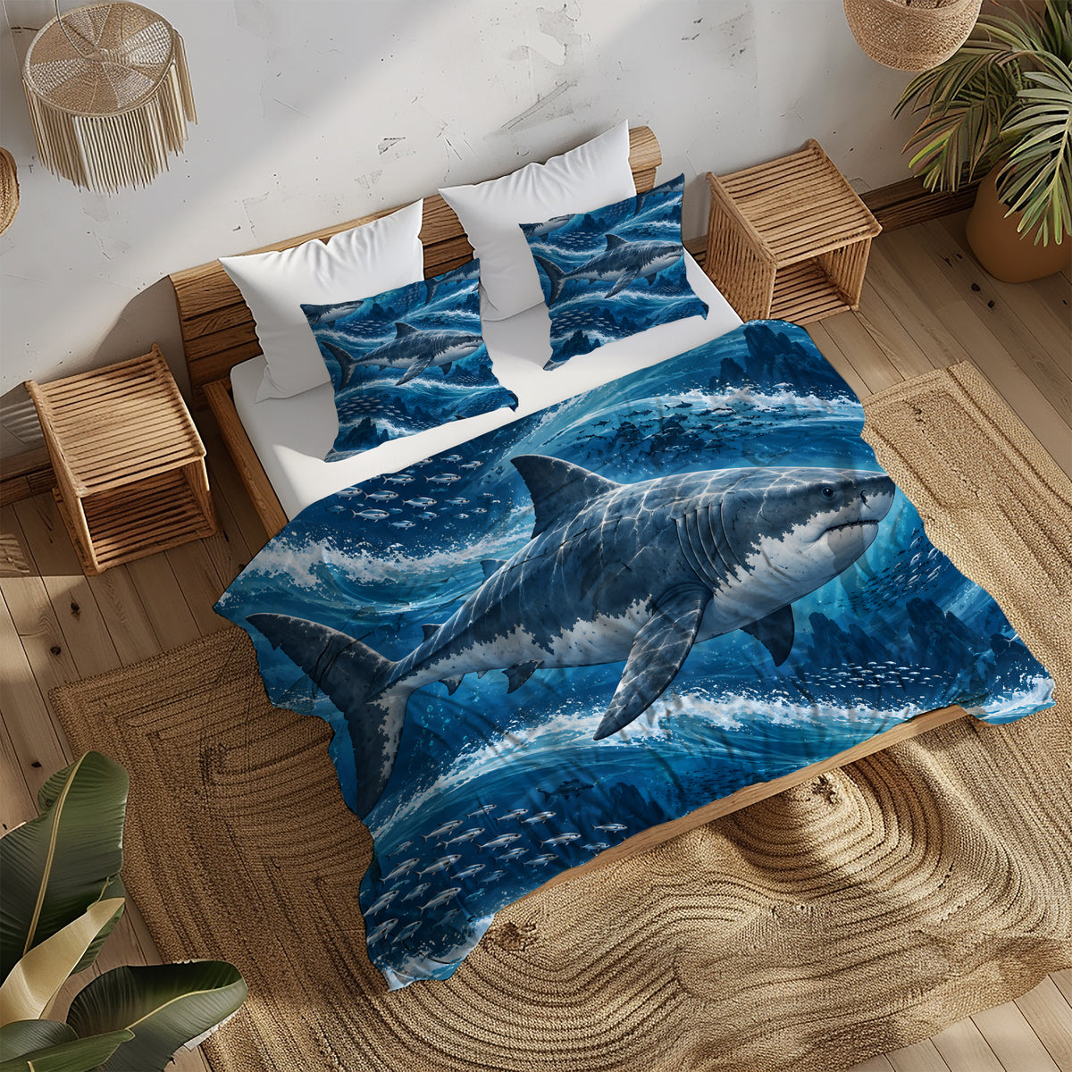Prehistoric Ocean Kids Duvet Cover Set - Print 20