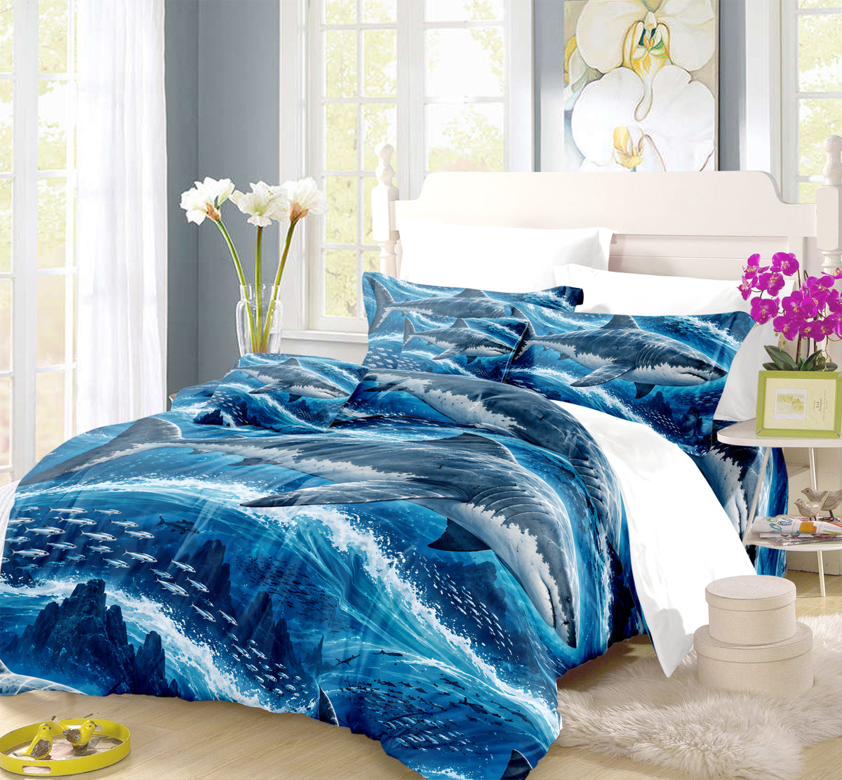 Prehistoric Ocean Kids Duvet Cover Set - Print 24
