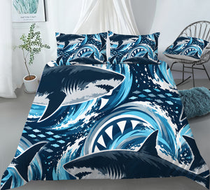 Prehistoric Ocean Kids Duvet Cover Set - Print 27