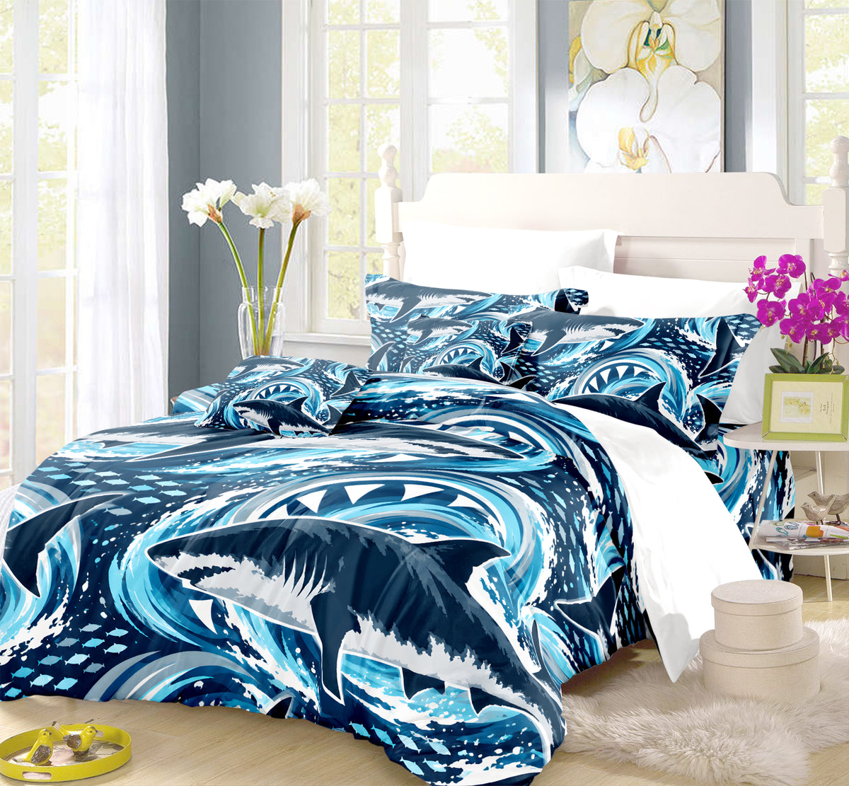 Prehistoric Ocean Kids Duvet Cover Set - Print 30