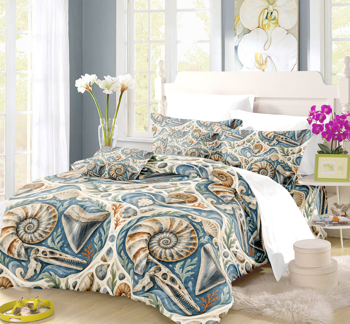 Prehistoric Ocean Kids Duvet Cover Set - Print 36