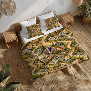 Junior Rockhound Field Camp Duvet Cover Set - Print 2