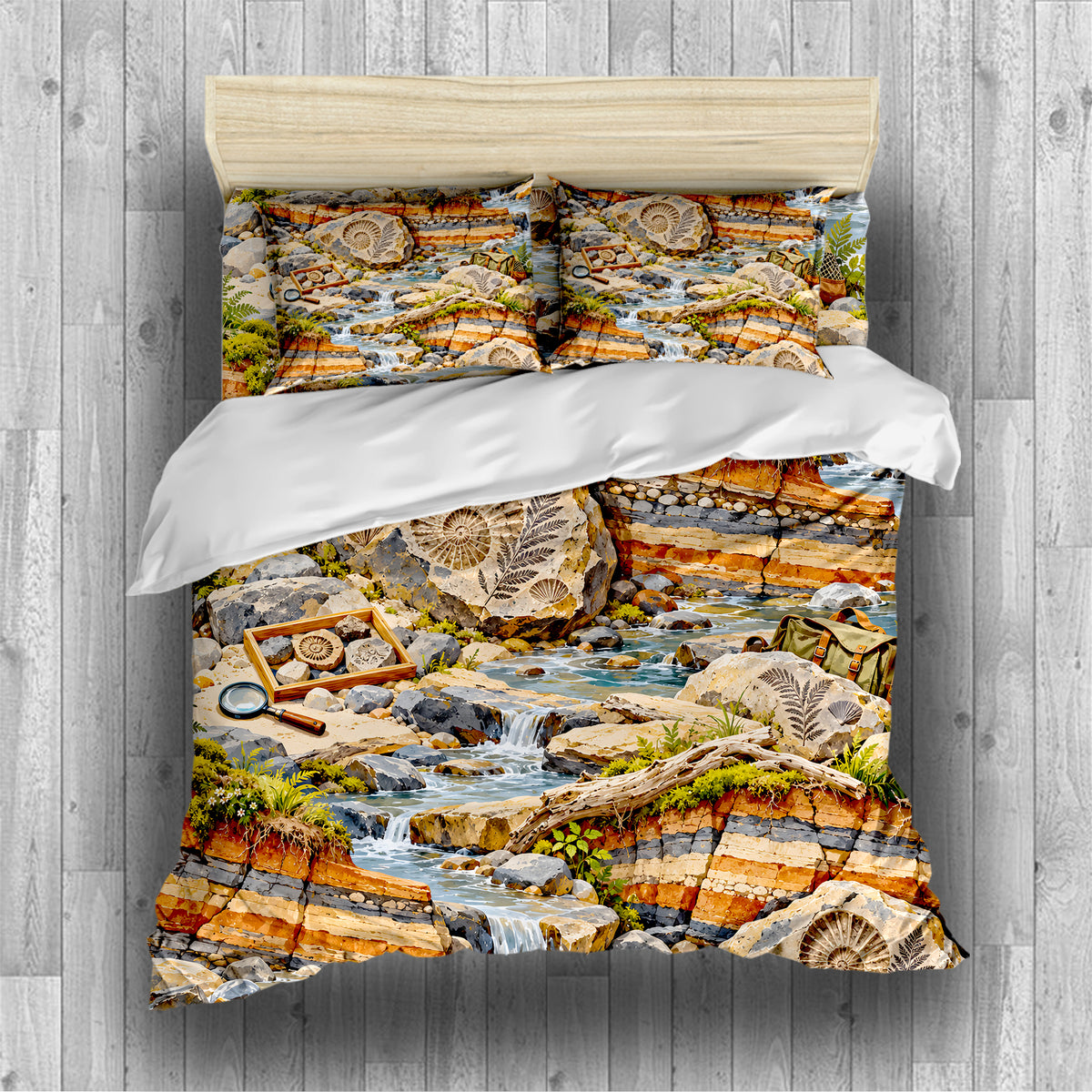 Junior Rockhound Field Camp Duvet Cover Set - Print 7