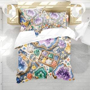 Junior Rockhound Field Camp Duvet Cover Set - Print 17