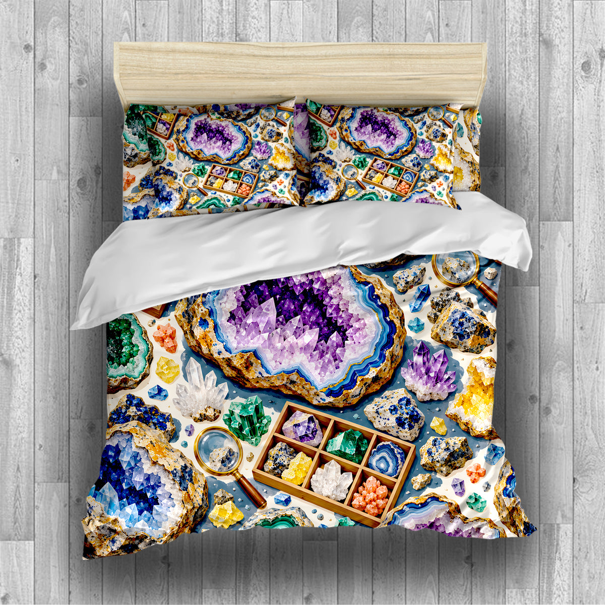 Junior Rockhound Field Camp Duvet Cover Set - Print 13