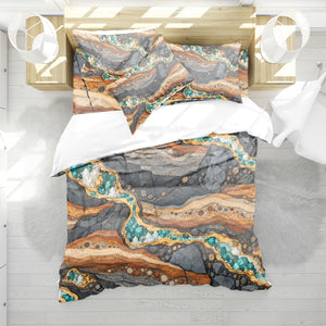 Junior Rockhound Field Camp Duvet Cover Set - Print 35