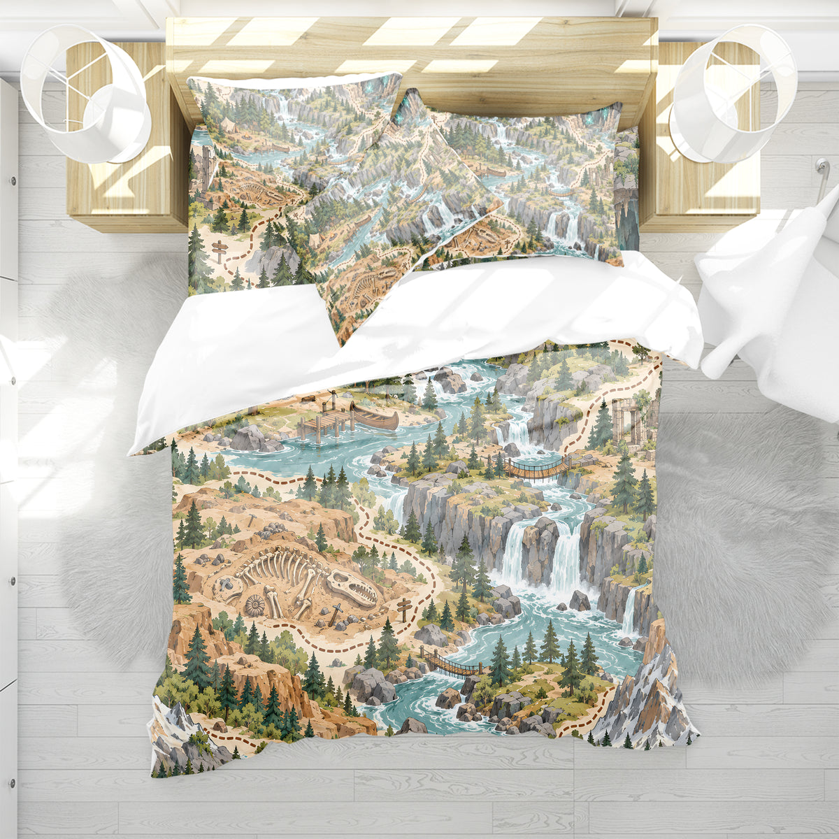 Treasure Quest Adventure Room Duvet Cover Set - Print 11