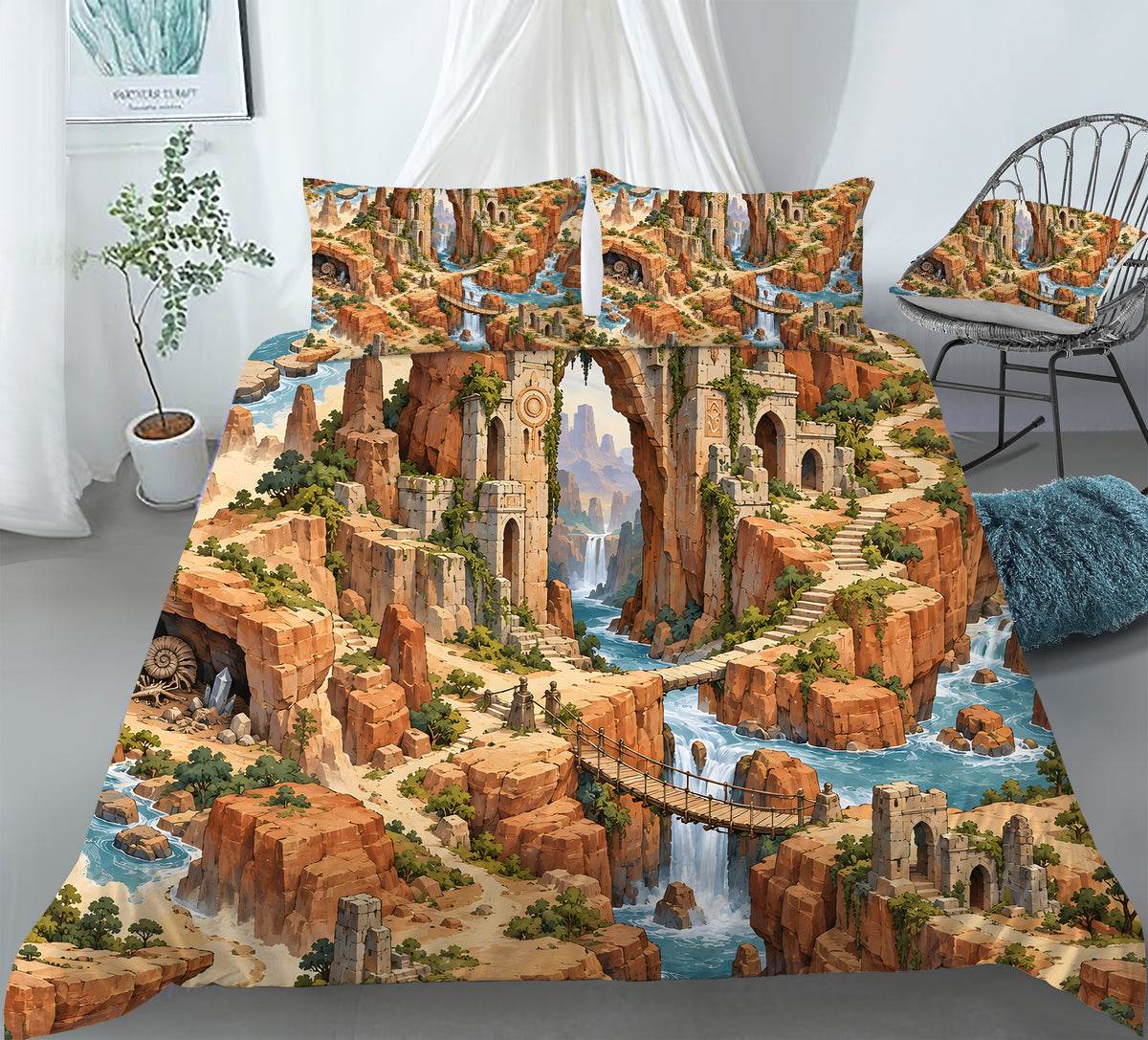 Treasure Quest Adventure Room Duvet Cover Set - Print 15