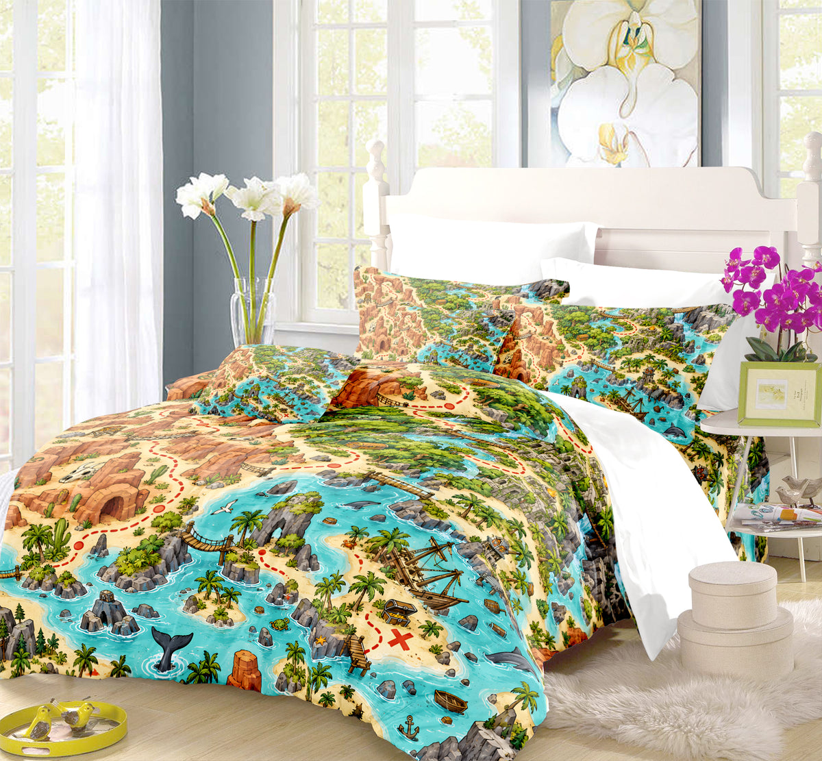 Treasure Quest Adventure Room Duvet Cover Set - Print 24
