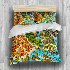 Treasure Quest Adventure Room Duvet Cover Set - Print 19