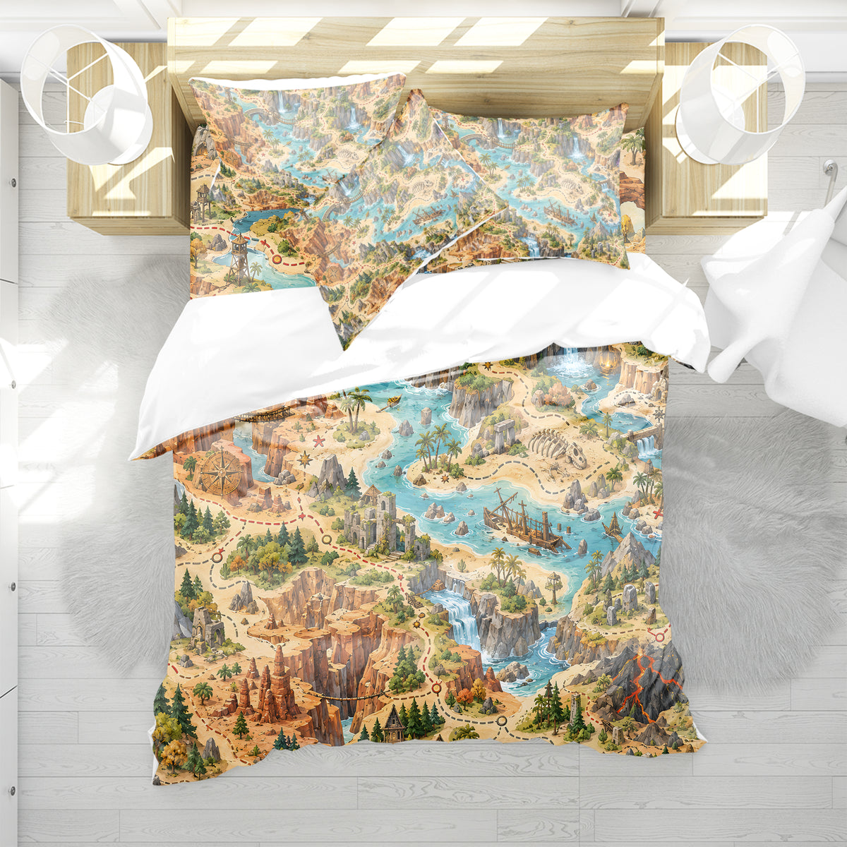 Treasure Quest Adventure Room Duvet Cover Set - Print 29