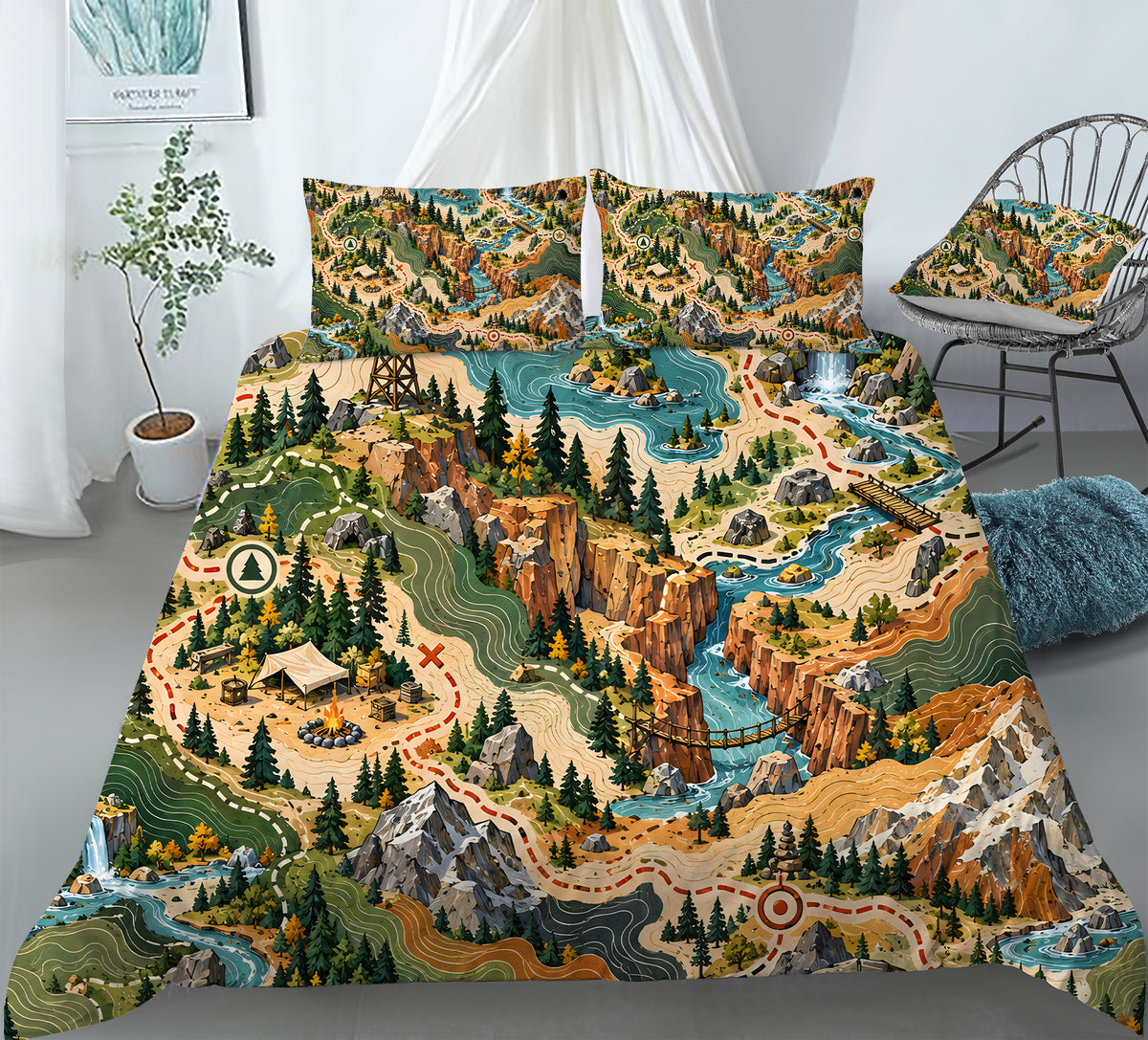 Treasure Quest Adventure Room Duvet Cover Set - Print 33