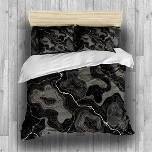 Modern Wayfinder Topography Duvet Cover Set - Print 7