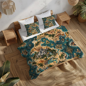 Modern Wayfinder Topography Duvet Cover Set - Print 26