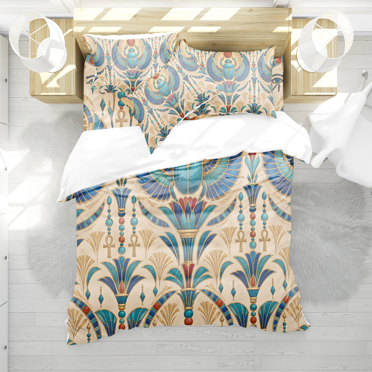 Ancient Egypt Revival Duvet Cover Set - Print 5