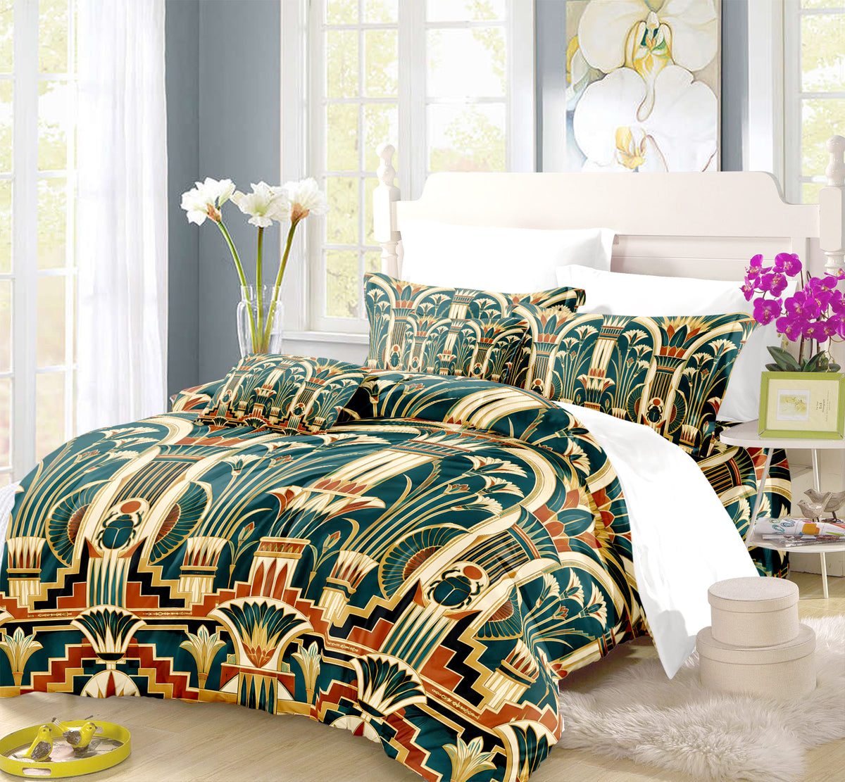 Ancient Egypt Revival Duvet Cover Set - Print 12