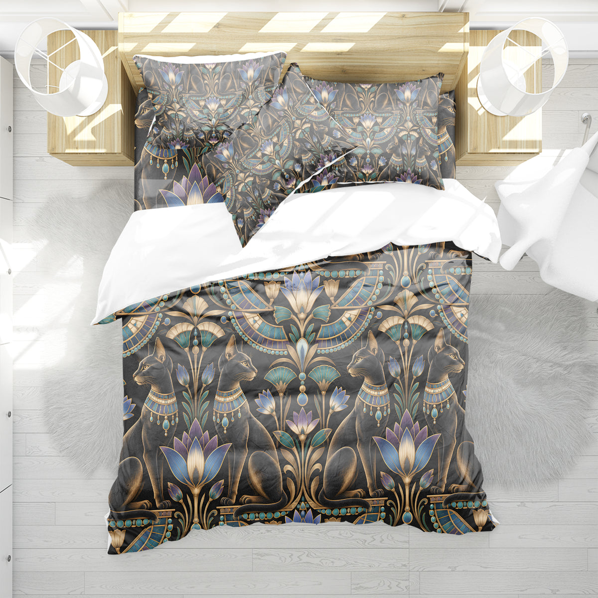 Ancient Egypt Revival Duvet Cover Set - Print 17