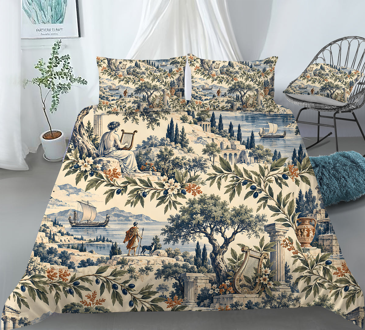 Greek Mythology Home Duvet Cover Set - Print 27