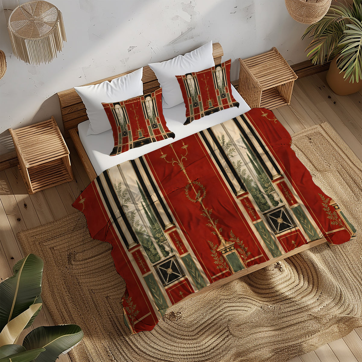 Ancient Rome Mosaic Duvet Cover Set - Print 8