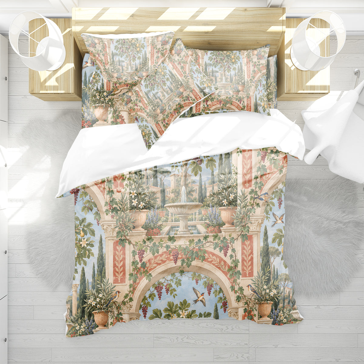 Ancient Rome Mosaic Duvet Cover Set - Print 17