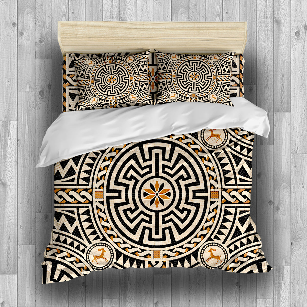 Ancient Rome Mosaic Duvet Cover Set - Print 19