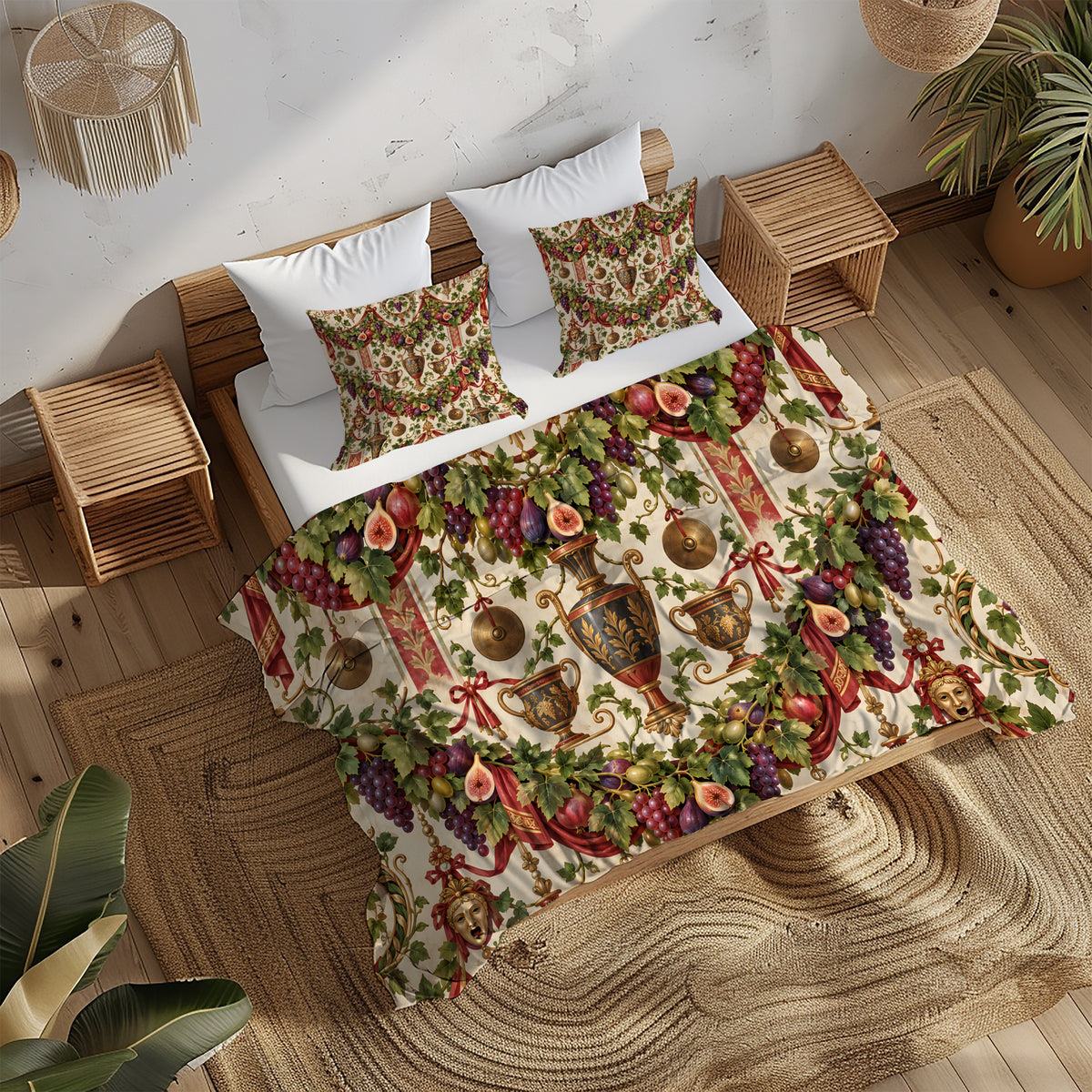 Ancient Rome Mosaic Duvet Cover Set - Print 26