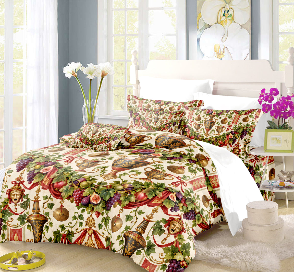 Ancient Rome Mosaic Duvet Cover Set - Print 30