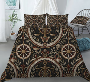 Ancient Rome Mosaic Duvet Cover Set - Print 33