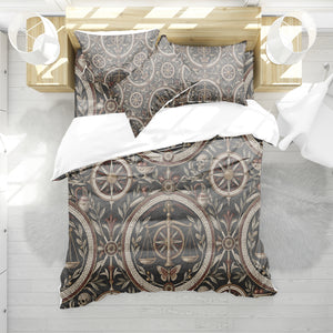 Ancient Rome Mosaic Duvet Cover Set - Print 35