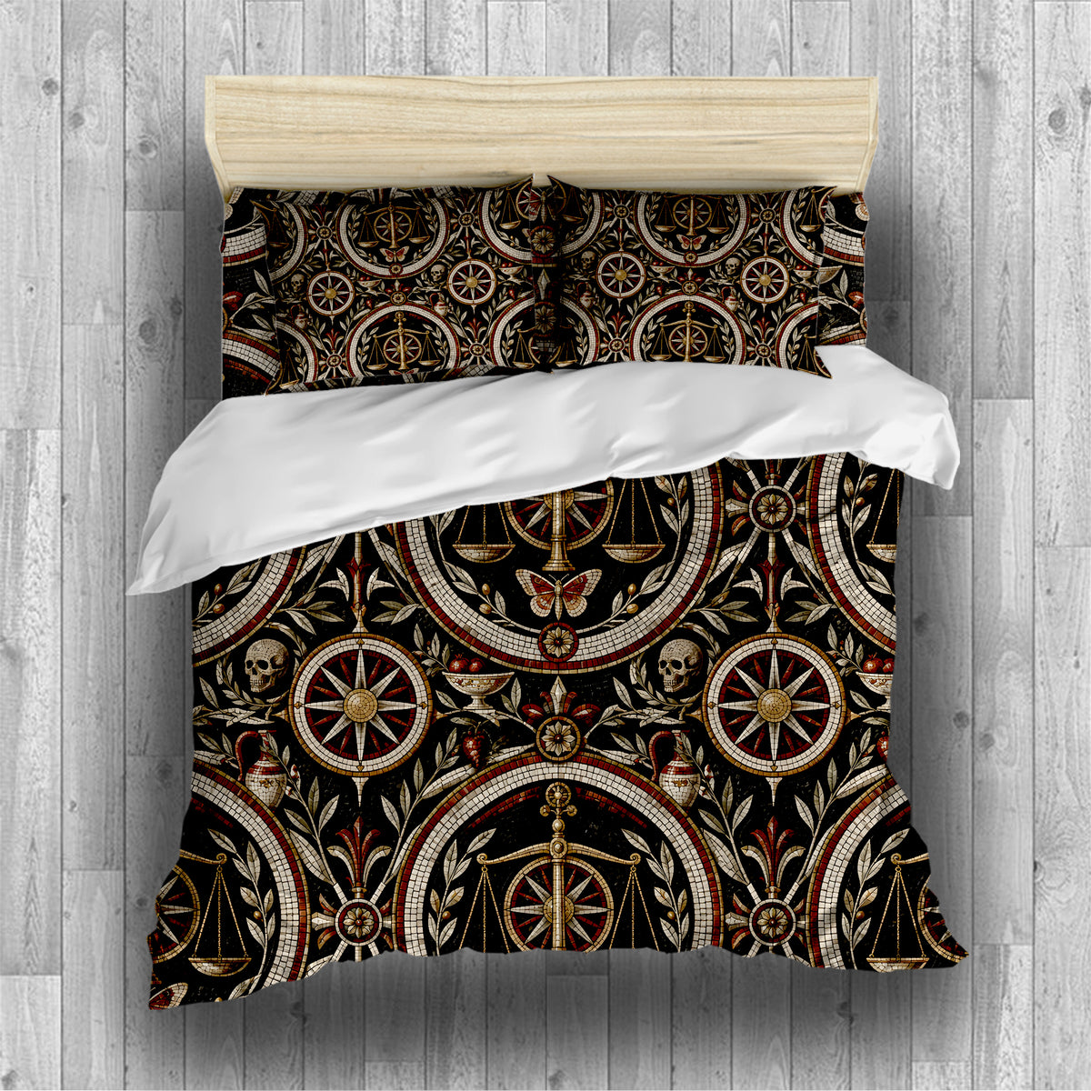 Ancient Rome Mosaic Duvet Cover Set - Print 31