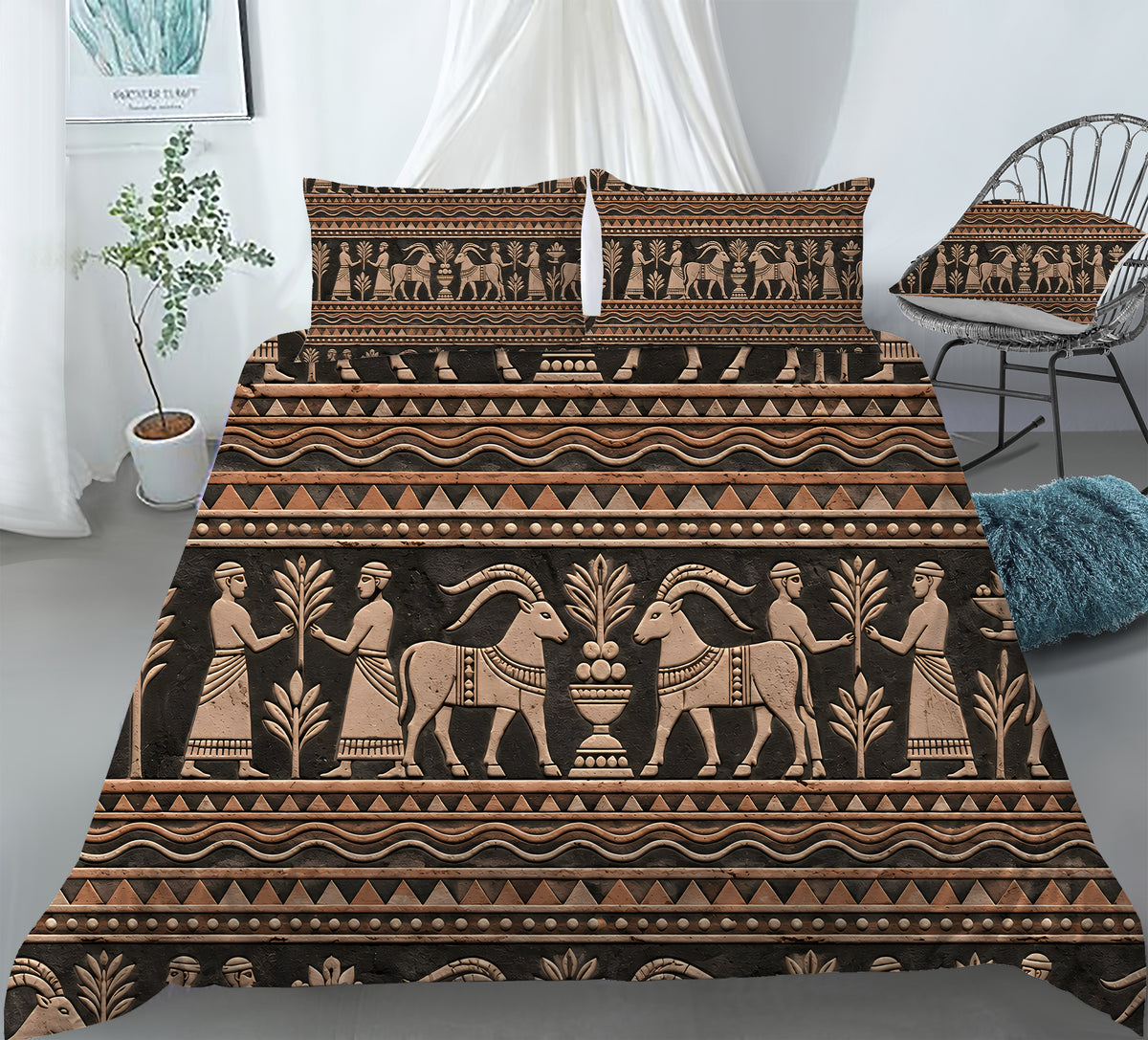 Mesopotamian Home Duvet Cover Set - Print 9
