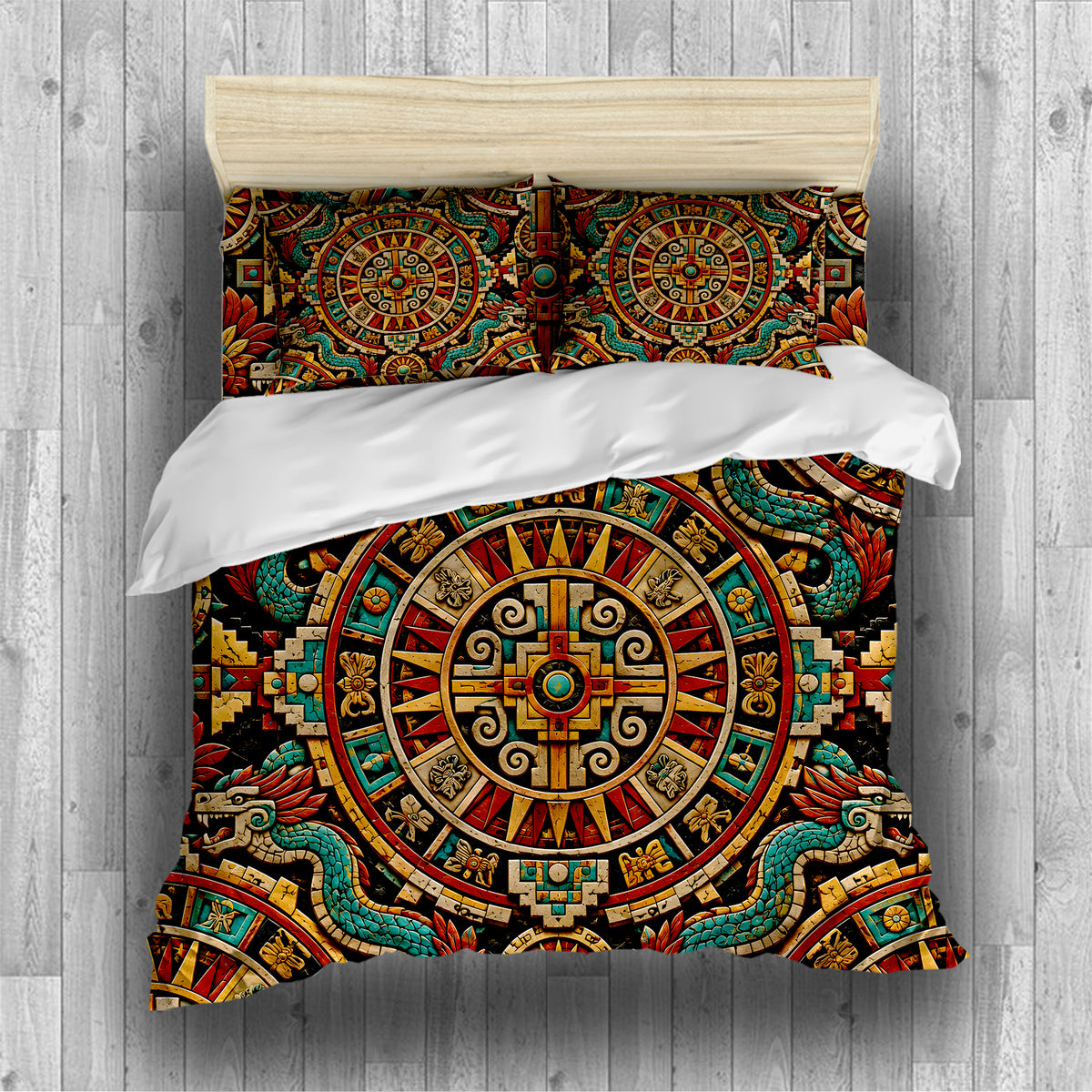 Mesoamerican Civilizations Duvet Cover Set - Print 1