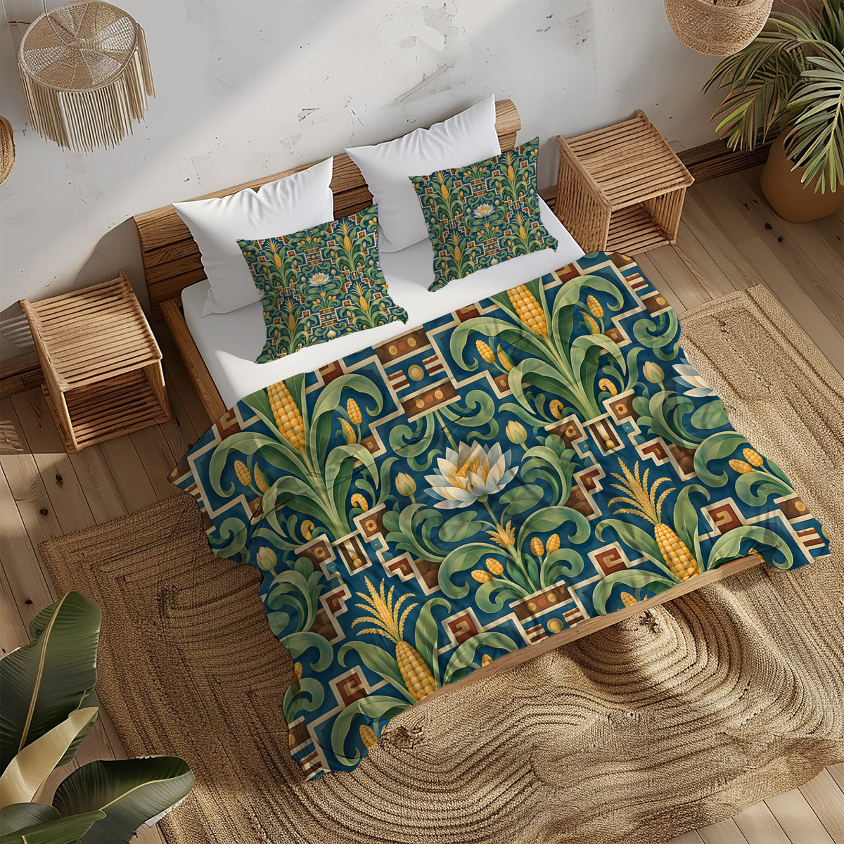 Mesoamerican Civilizations Duvet Cover Set - Print 14